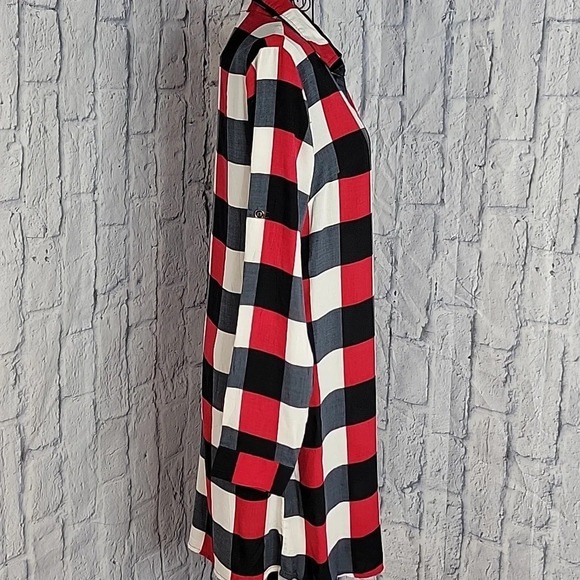 GAMEDAY COUTURE Red, Black, and White Plaid Alabama Shirt Dress Small - Picture 3 of 6